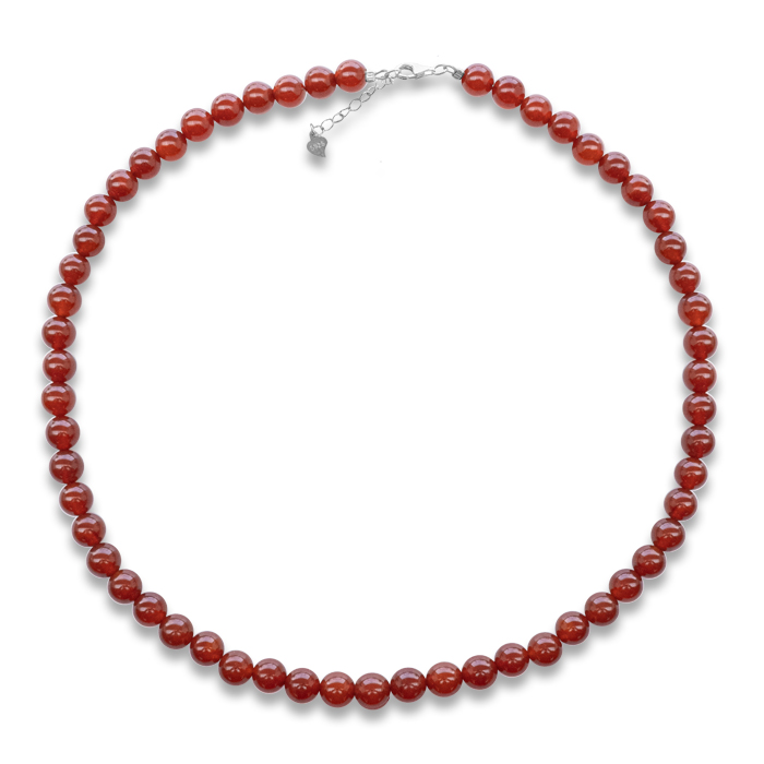 Karneol-Perlenkette «Vitalität» ‎⌀ 8.0 mm – 42 cm