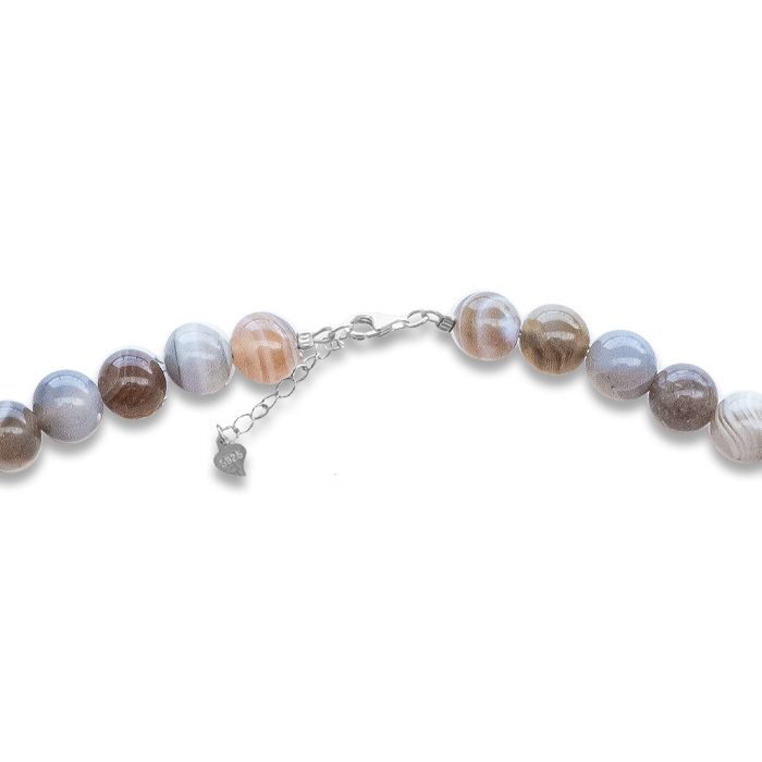 Botswana Achat-Perlenkette  ‎⌀ 8.0 mm – 45 cm