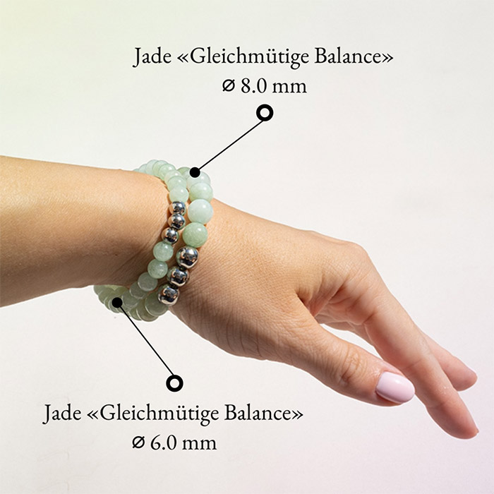 Jade «Gleichmütige Balance» ⌀ 8.0 mm PSB