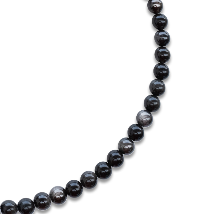 Obsidian-Perlenkette ‎⌀ 8.0 mm – 45 cm